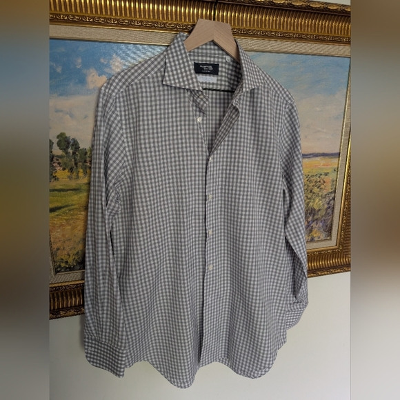 Makers Shirt Kamakura Gray Checkered Shirt - Picture 4 of 5